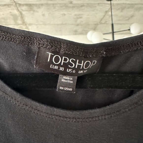 Topshop Black Skater mini Dress - Picture 3 of 3